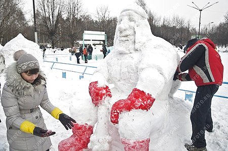 конкурс снежных фигур,снежная фигура,скульптура